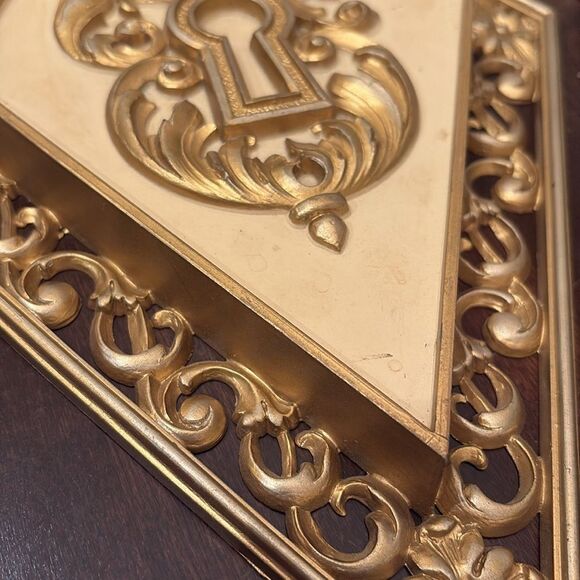 Vintage Hollywood Regency Diamond Shaped Wall Decor set of 4 by Syroco - Picture 6 of 9